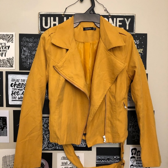 Belted Suedette Biker Jacket - Picture 2 of 2